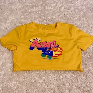 Cropped yellow shirt